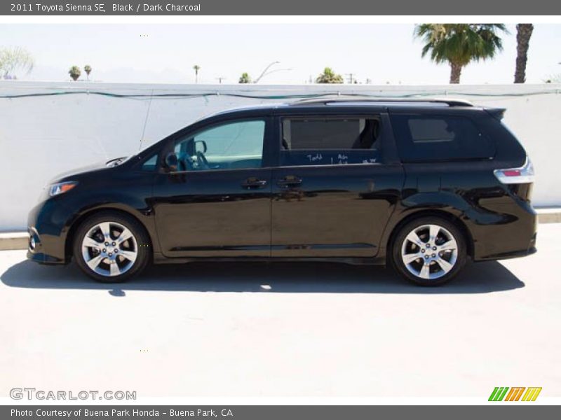 Black / Dark Charcoal 2011 Toyota Sienna SE