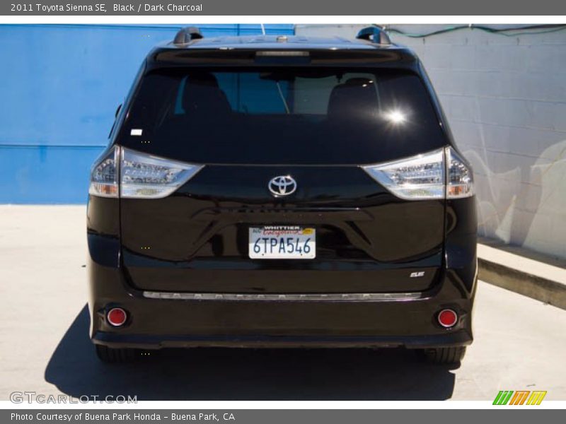 Black / Dark Charcoal 2011 Toyota Sienna SE