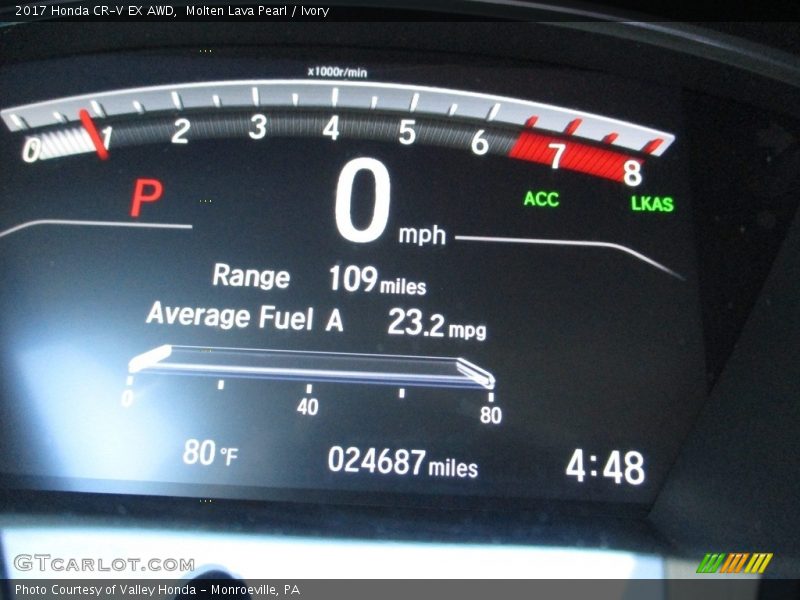 Molten Lava Pearl / Ivory 2017 Honda CR-V EX AWD