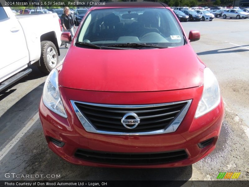 Red Brick / Charcoal 2014 Nissan Versa 1.6 SV Sedan