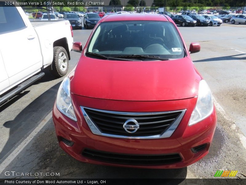 Red Brick / Charcoal 2014 Nissan Versa 1.6 SV Sedan