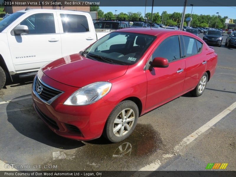 Red Brick / Charcoal 2014 Nissan Versa 1.6 SV Sedan