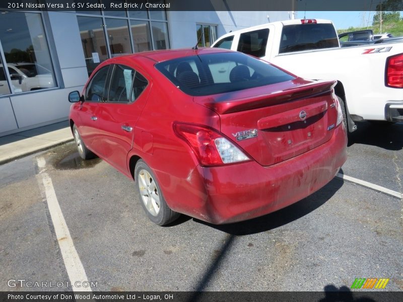 Red Brick / Charcoal 2014 Nissan Versa 1.6 SV Sedan