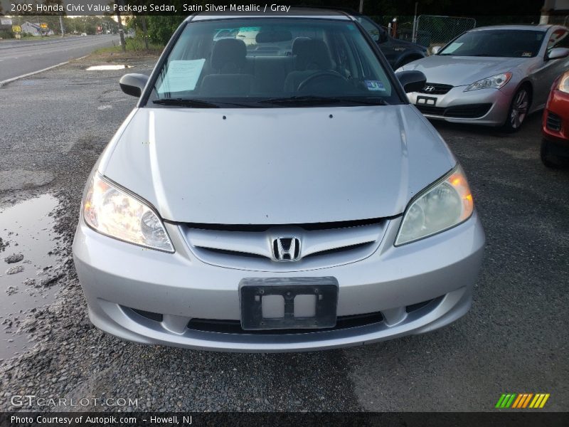 Satin Silver Metallic / Gray 2005 Honda Civic Value Package Sedan
