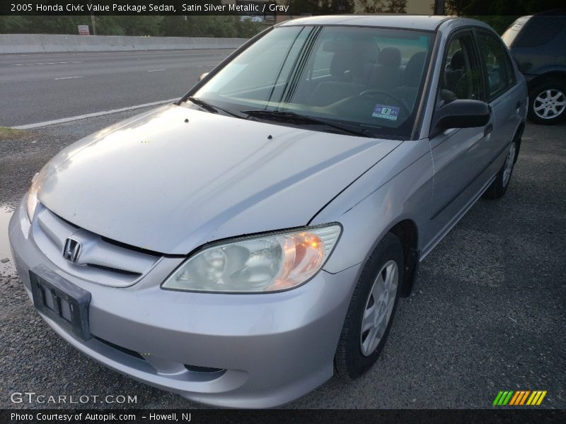 Satin Silver Metallic / Gray 2005 Honda Civic Value Package Sedan