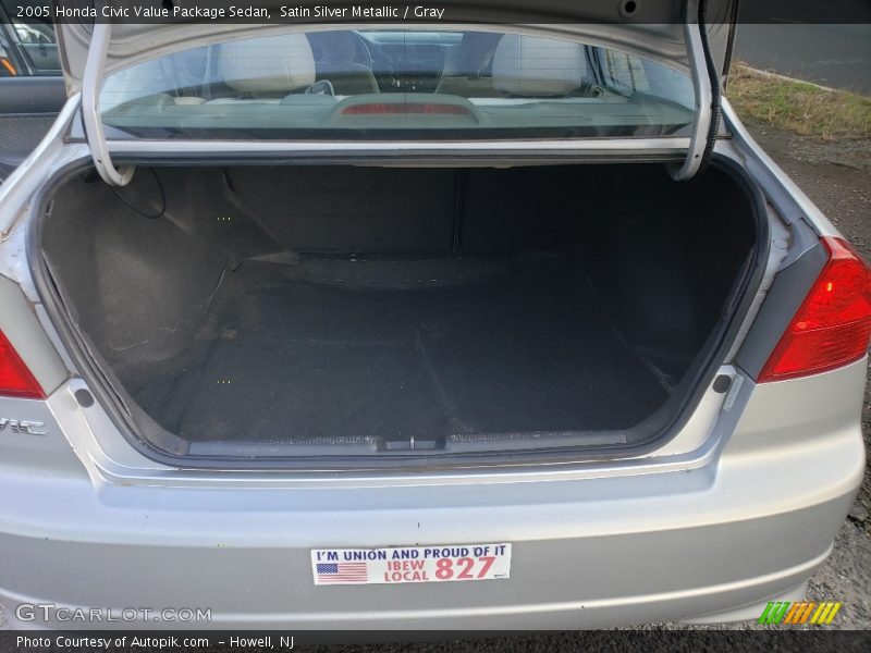Satin Silver Metallic / Gray 2005 Honda Civic Value Package Sedan