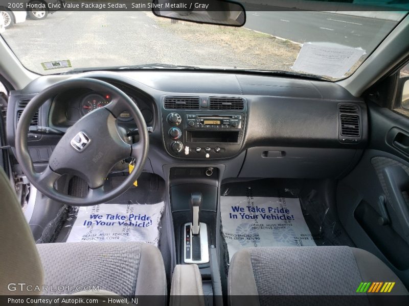 Satin Silver Metallic / Gray 2005 Honda Civic Value Package Sedan