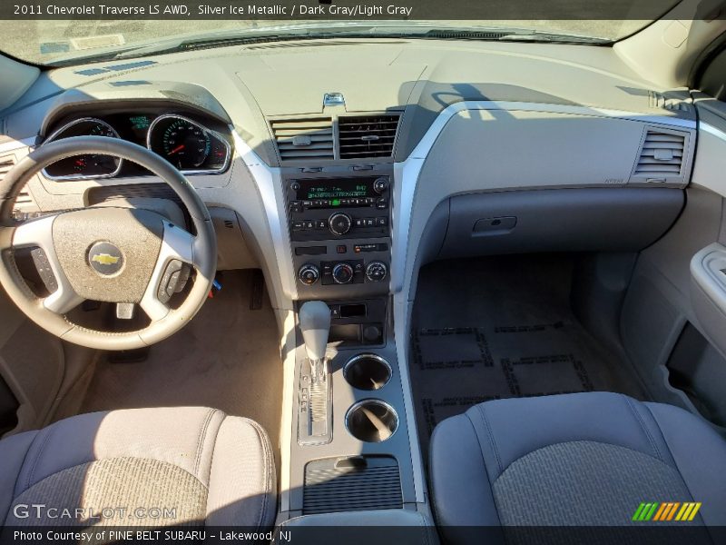Silver Ice Metallic / Dark Gray/Light Gray 2011 Chevrolet Traverse LS AWD
