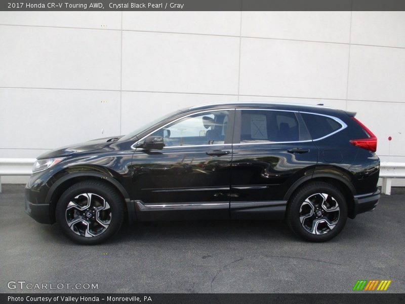 Crystal Black Pearl / Gray 2017 Honda CR-V Touring AWD