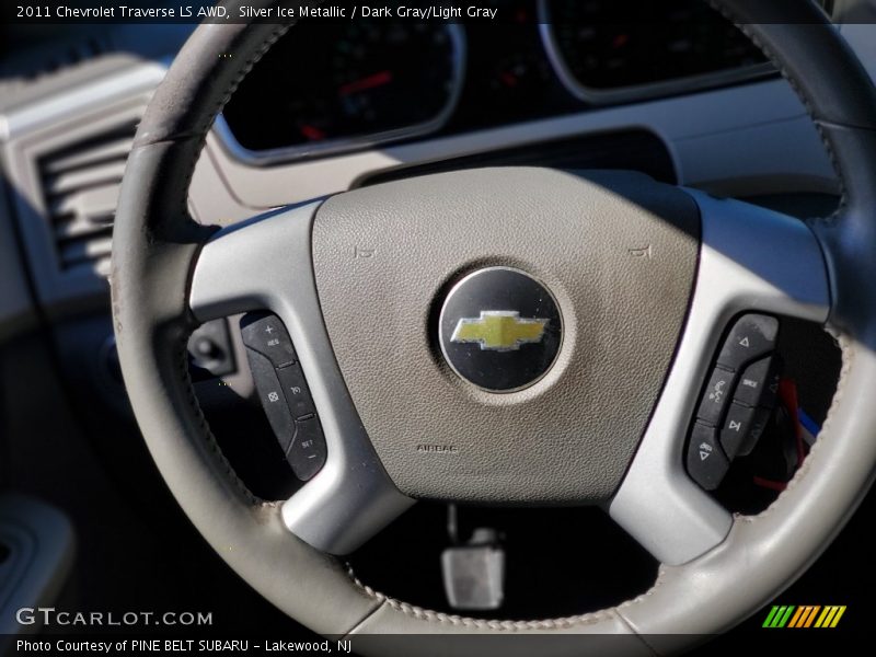 Silver Ice Metallic / Dark Gray/Light Gray 2011 Chevrolet Traverse LS AWD