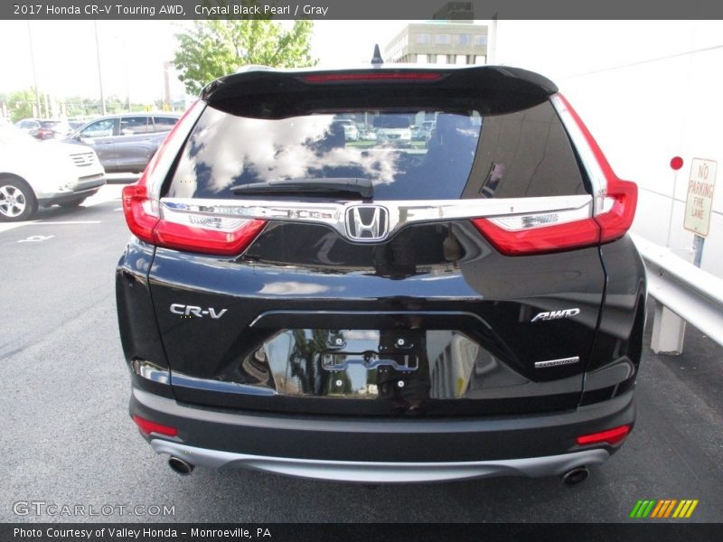 Crystal Black Pearl / Gray 2017 Honda CR-V Touring AWD