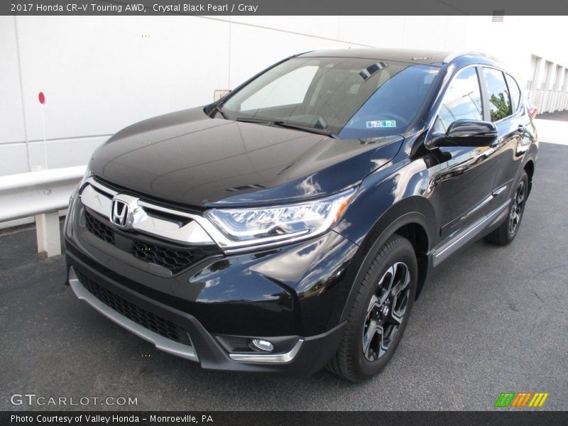 Crystal Black Pearl / Gray 2017 Honda CR-V Touring AWD