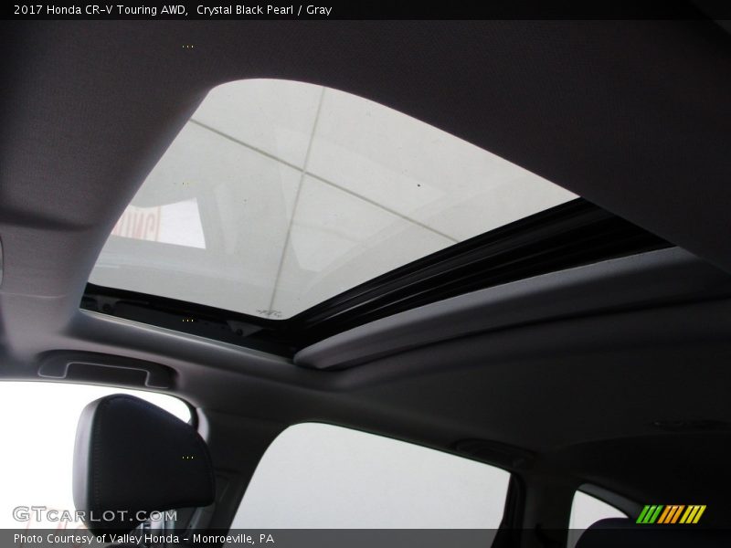 Crystal Black Pearl / Gray 2017 Honda CR-V Touring AWD