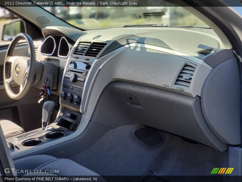 Silver Ice Metallic / Dark Gray/Light Gray 2011 Chevrolet Traverse LS AWD