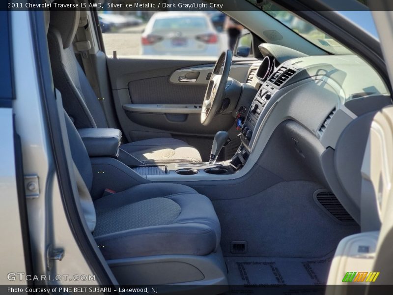 Silver Ice Metallic / Dark Gray/Light Gray 2011 Chevrolet Traverse LS AWD