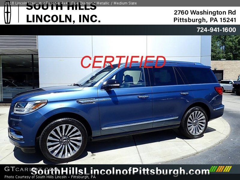 Blue Diamond Metallic / Medium Slate 2018 Lincoln Navigator Reserve 4x4