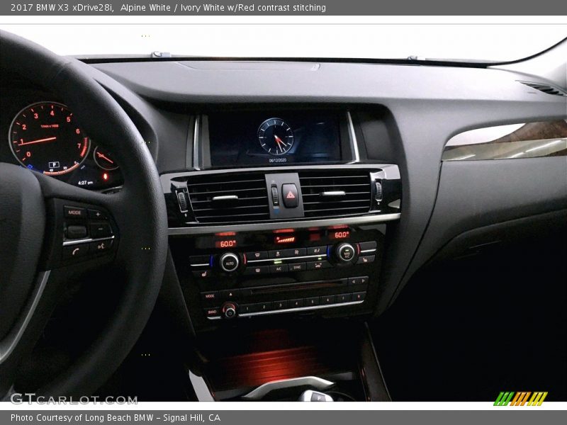 Alpine White / Ivory White w/Red contrast stitching 2017 BMW X3 xDrive28i