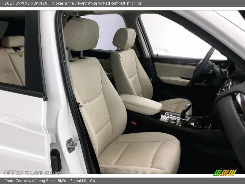 Alpine White / Ivory White w/Red contrast stitching 2017 BMW X3 xDrive28i