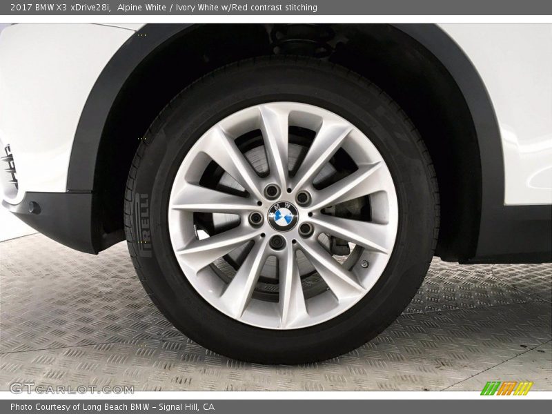 Alpine White / Ivory White w/Red contrast stitching 2017 BMW X3 xDrive28i