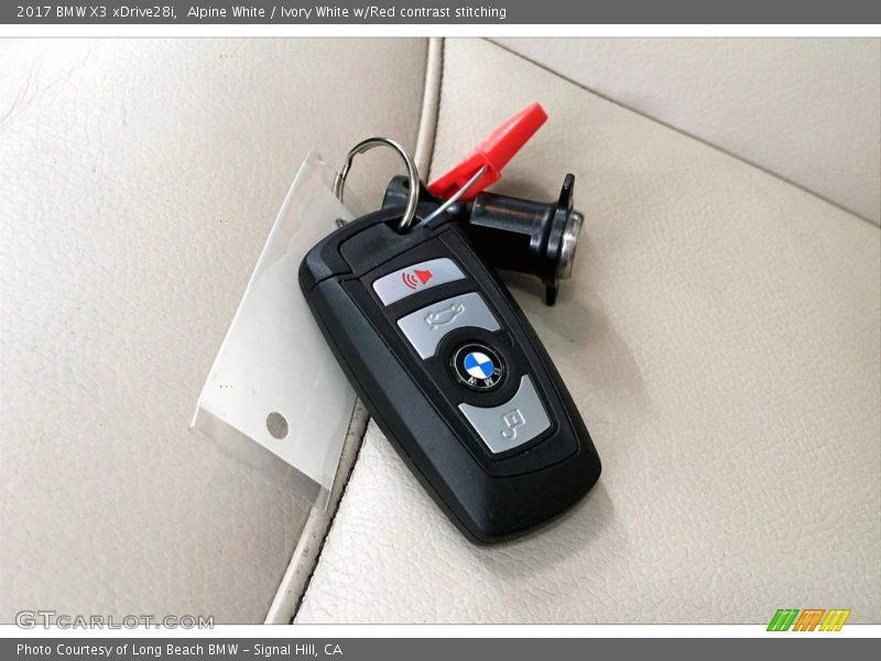 Alpine White / Ivory White w/Red contrast stitching 2017 BMW X3 xDrive28i