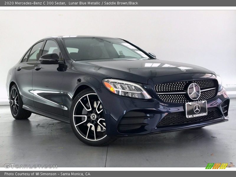 Lunar Blue Metallic / Saddle Brown/Black 2020 Mercedes-Benz C 300 Sedan