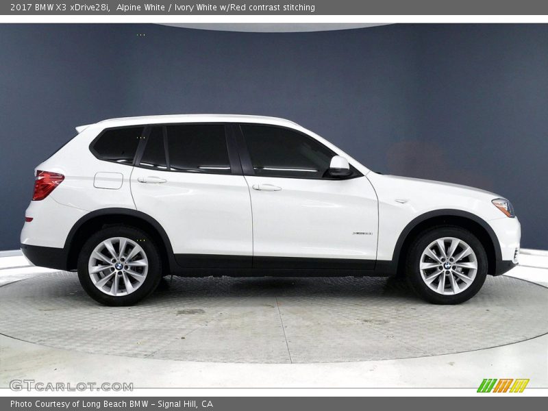 Alpine White / Ivory White w/Red contrast stitching 2017 BMW X3 xDrive28i