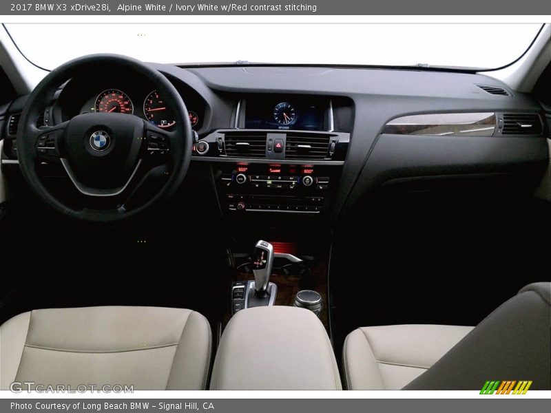 Alpine White / Ivory White w/Red contrast stitching 2017 BMW X3 xDrive28i