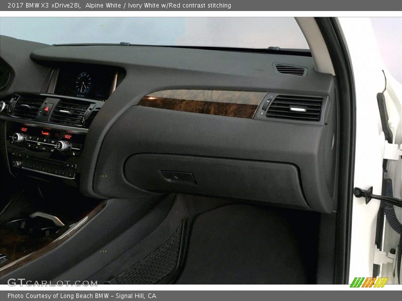 Alpine White / Ivory White w/Red contrast stitching 2017 BMW X3 xDrive28i