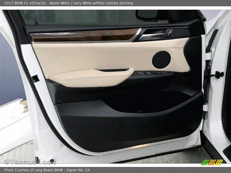 Alpine White / Ivory White w/Red contrast stitching 2017 BMW X3 xDrive28i