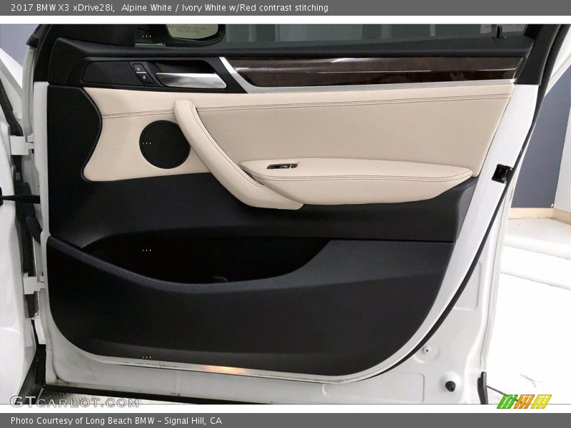 Alpine White / Ivory White w/Red contrast stitching 2017 BMW X3 xDrive28i