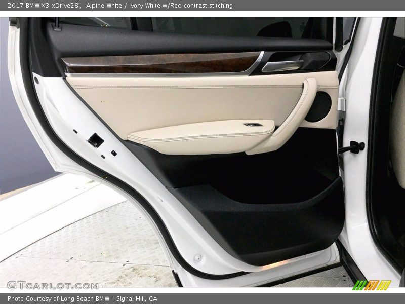 Alpine White / Ivory White w/Red contrast stitching 2017 BMW X3 xDrive28i