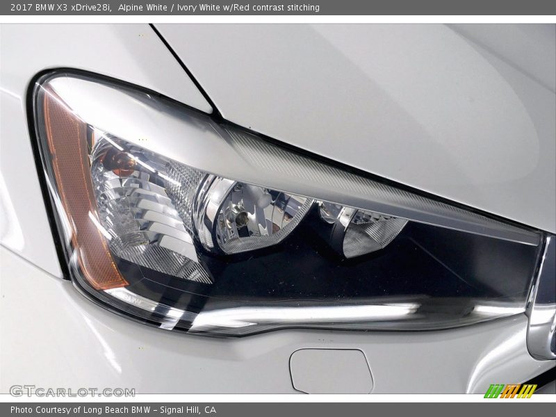 Alpine White / Ivory White w/Red contrast stitching 2017 BMW X3 xDrive28i