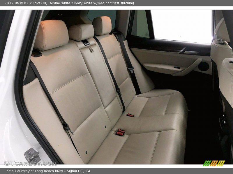 Alpine White / Ivory White w/Red contrast stitching 2017 BMW X3 xDrive28i
