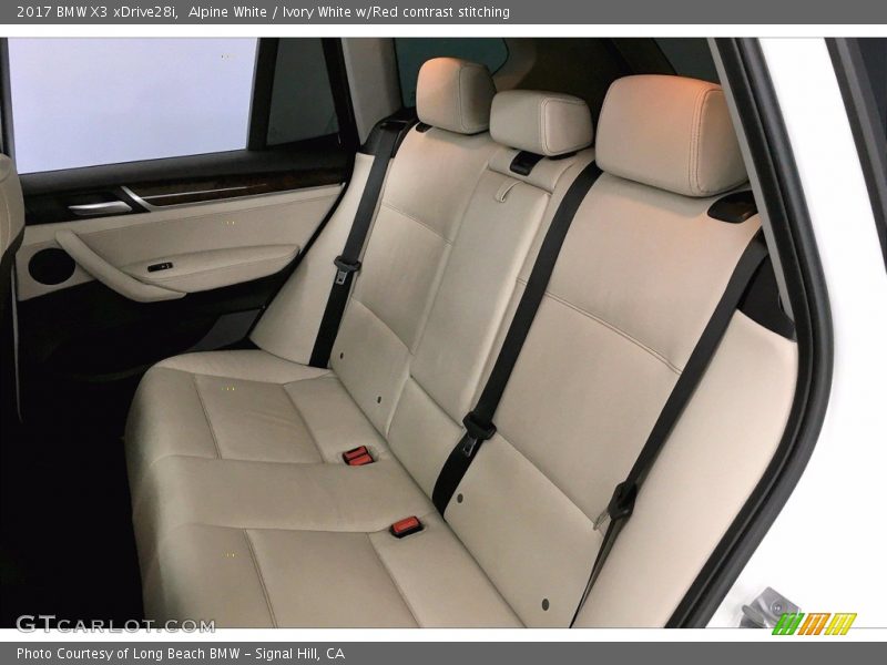 Alpine White / Ivory White w/Red contrast stitching 2017 BMW X3 xDrive28i