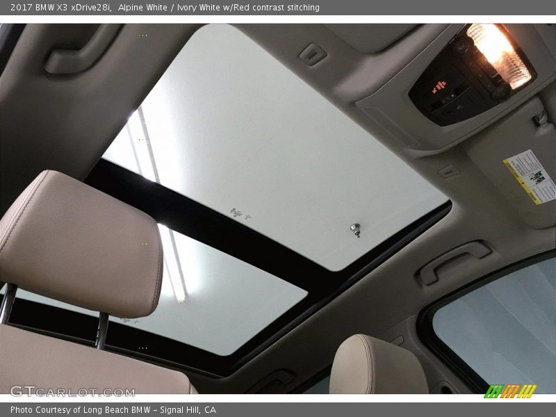 Alpine White / Ivory White w/Red contrast stitching 2017 BMW X3 xDrive28i