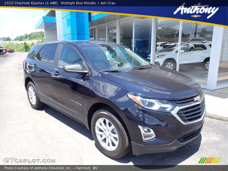 Midnight Blue Metallic / Ash Gray 2020 Chevrolet Equinox LS AWD