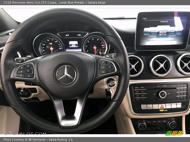 Lunar Blue Metallic / Sahara Beige 2018 Mercedes-Benz CLA 250 Coupe
