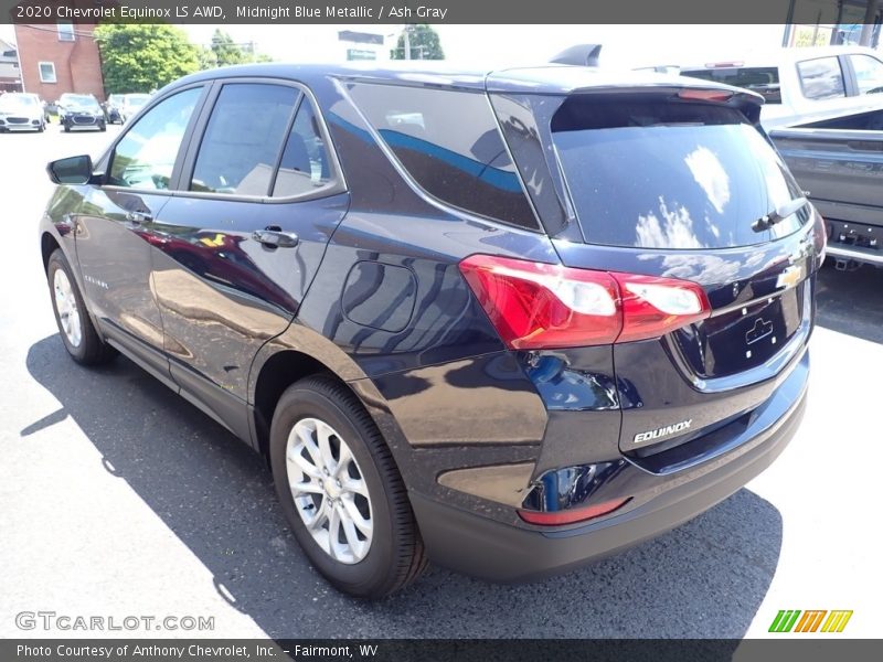 Midnight Blue Metallic / Ash Gray 2020 Chevrolet Equinox LS AWD