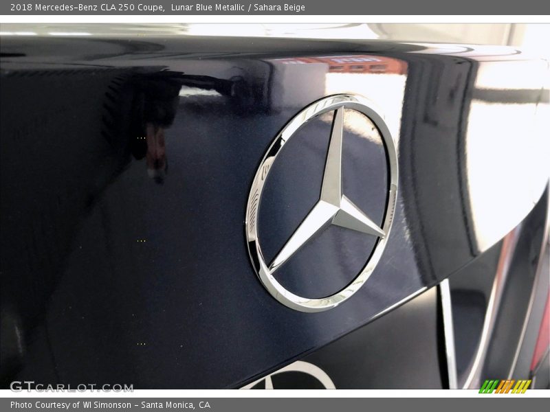 Lunar Blue Metallic / Sahara Beige 2018 Mercedes-Benz CLA 250 Coupe