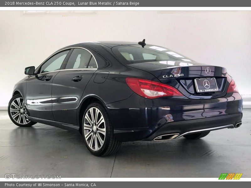 Lunar Blue Metallic / Sahara Beige 2018 Mercedes-Benz CLA 250 Coupe
