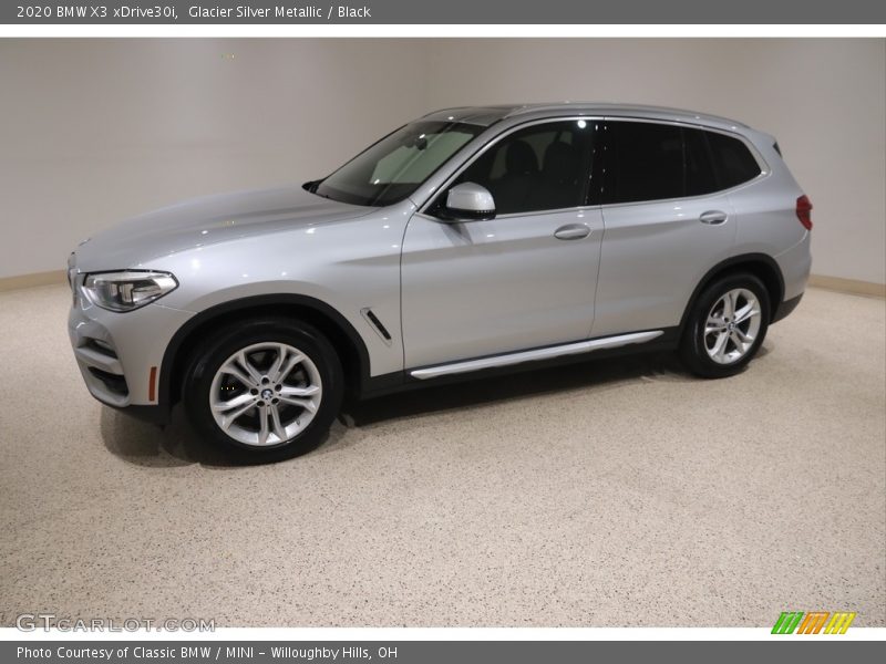 Glacier Silver Metallic / Black 2020 BMW X3 xDrive30i