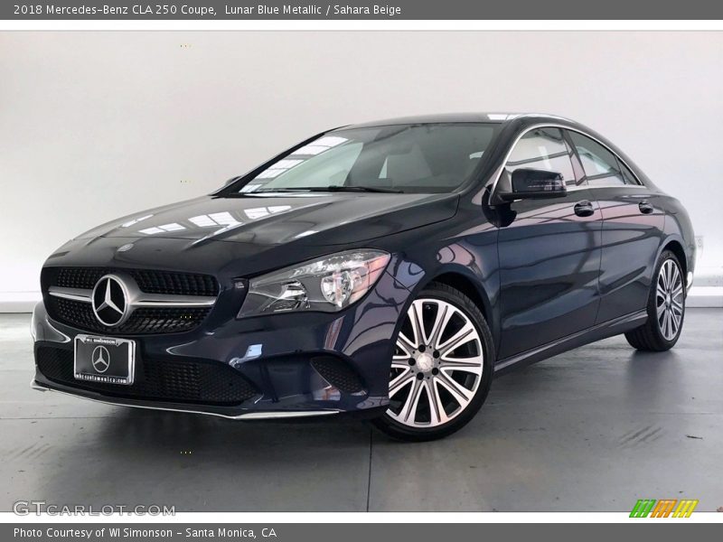 Lunar Blue Metallic / Sahara Beige 2018 Mercedes-Benz CLA 250 Coupe
