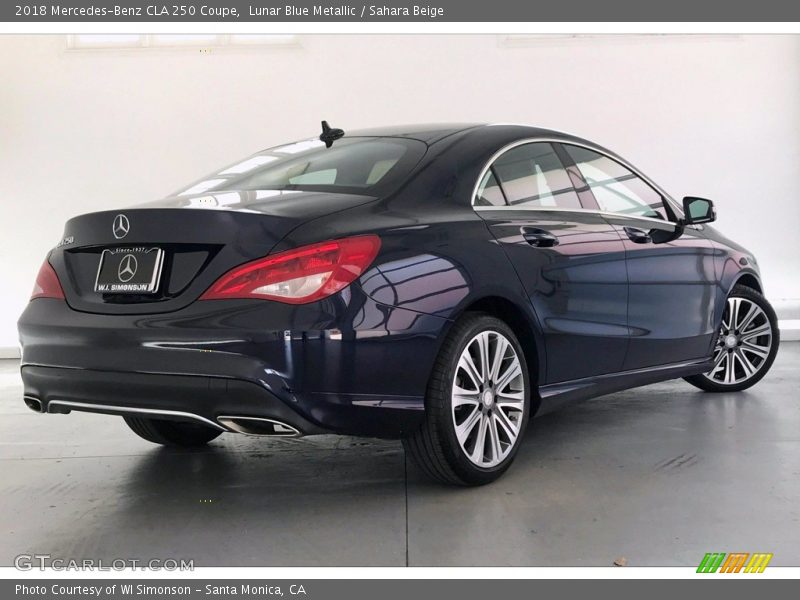 Lunar Blue Metallic / Sahara Beige 2018 Mercedes-Benz CLA 250 Coupe