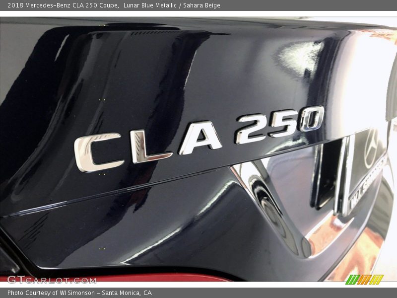 Lunar Blue Metallic / Sahara Beige 2018 Mercedes-Benz CLA 250 Coupe