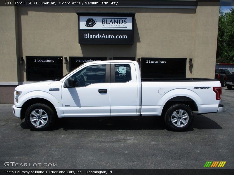 Oxford White / Medium Earth Gray 2015 Ford F150 XL SuperCab