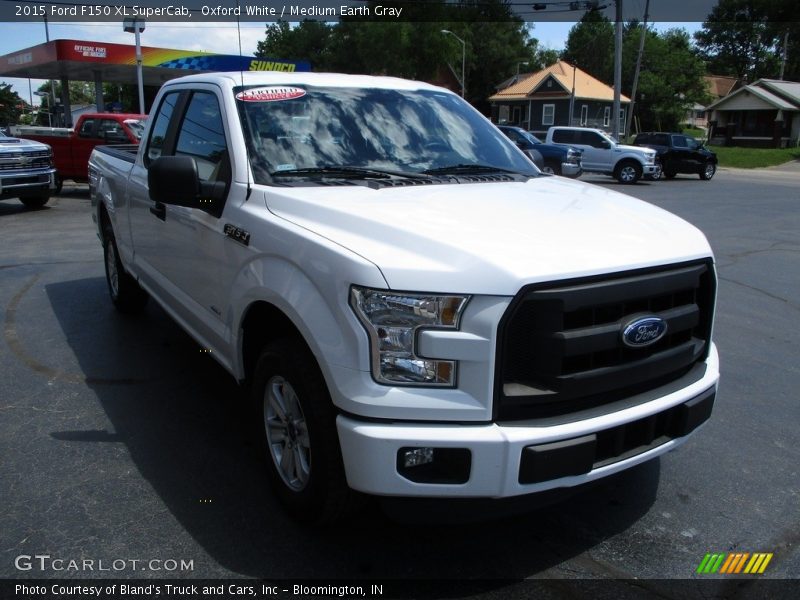 Oxford White / Medium Earth Gray 2015 Ford F150 XL SuperCab