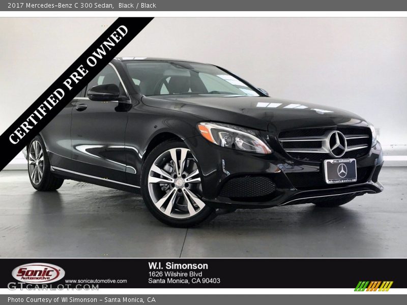 Black / Black 2017 Mercedes-Benz C 300 Sedan
