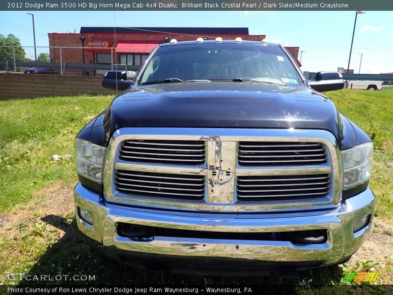 Brilliant Black Crystal Pearl / Dark Slate/Medium Graystone 2012 Dodge Ram 3500 HD Big Horn Mega Cab 4x4 Dually