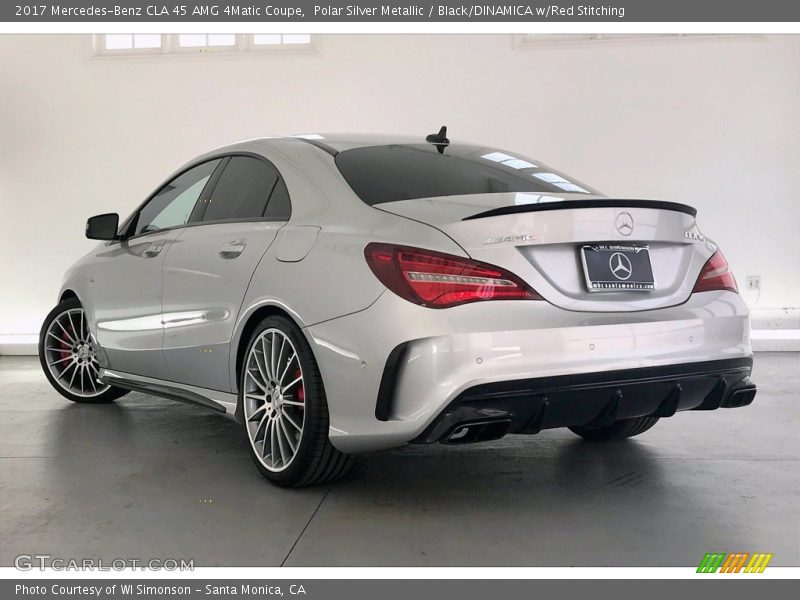 Polar Silver Metallic / Black/DINAMICA w/Red Stitching 2017 Mercedes-Benz CLA 45 AMG 4Matic Coupe