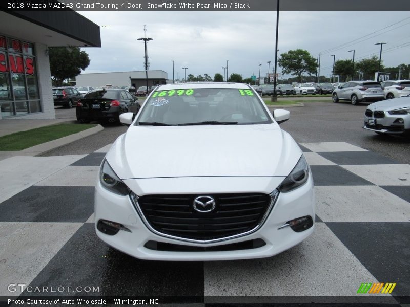 Snowflake White Pearl Mica / Black 2018 Mazda MAZDA3 Grand Touring 4 Door